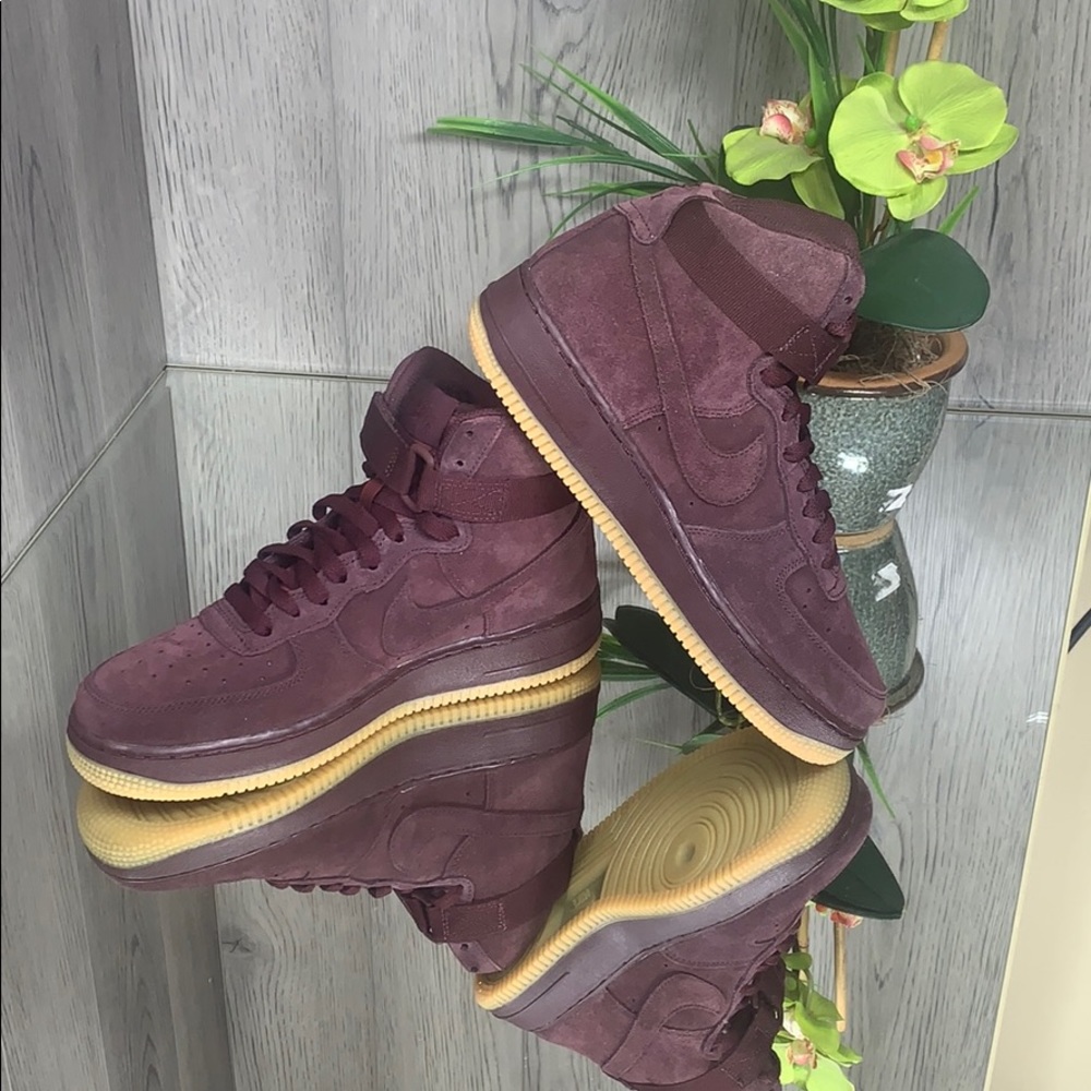 ❤️ Nike Air Force 1 High LV8 (GS) burgundy crush/b - Picture 6 of 8